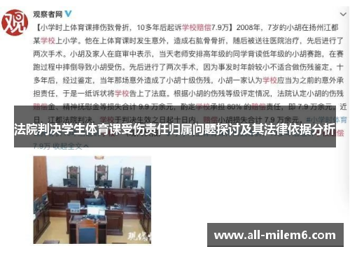 法院判决学生体育课受伤责任归属问题探讨及其法律依据分析
