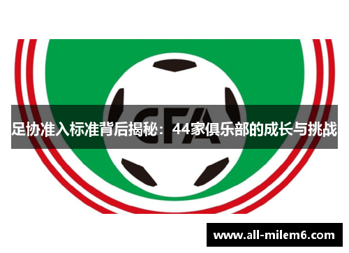 足协准入标准背后揭秘：44家俱乐部的成长与挑战