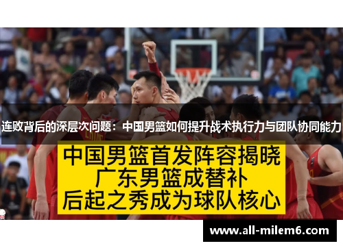 连败背后的深层次问题：中国男篮如何提升战术执行力与团队协同能力
